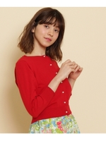 ◆ハイツイストコットンカーディガン/レッド(062)