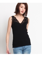 ショルダーレースタンクトップ/グレー(012)