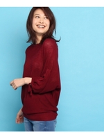 袖ドロスト/ドルマンニット/ボルドー(064)