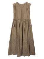 CROSS STITCH DRESS/カーキ