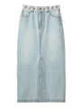 LOGO TAPE SKIRT/ライトインディゴ