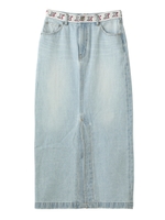 LOGO TAPE SKIRT/ライトインディゴ