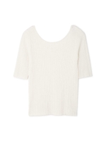 《BLANCHIC》ランダムリブニット/ホワイトボーダー1(031)