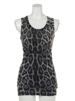 ヒョウ柄タンク/ブラック