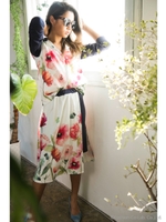 フラワースカート/ネイビー