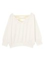 ポンチバックレースアップカットソ―/O.WHT