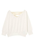 ポンチバックレースアップカットソ―/O.WHT