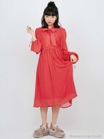 ドットリボンタイワンピース/RED