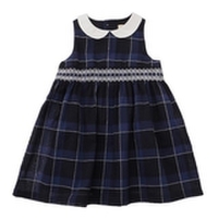 リング糸チェック柄ワンピース