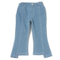 裾イレギュラーカットデニムレギンスパンツ