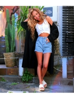 カットルーズロングカーディガン/ブラック(027)