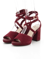 クロスストラップサンダル/レッド