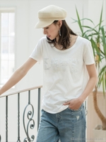 綿モダール　ＢＯＨＯ　ＬＯＶＥ　ＴＥＥ/オフホワイト