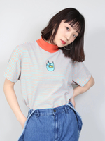 PUNYUS/カラーボーダーハイネックT