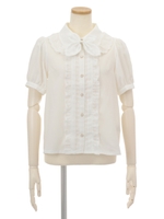 シアーリボンブラウス/ホワイト