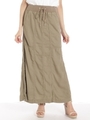 ナチュラル イージー ロングスカート/モカーキ