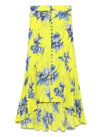 プリントミドルフレアスカート/YEL