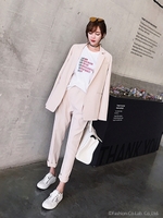 【3点SET】ジャケット＋パンツ/セットアップ/ベージュ