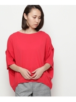 コンパクトツイストプルオーバニット/ワインレッド(063)