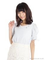 シルケット袖リボンCS/サックス