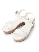 スタッズプラットフォームサンダル/ホワイト(002)