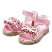 【ベビーサイズ】フェイクレザースカラップサンダル