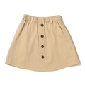 前ボタンつきフレアスカート