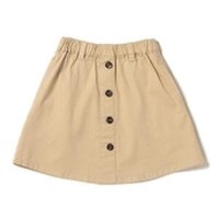 前ボタンつきフレアスカート