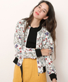 フラワープリントブルゾン