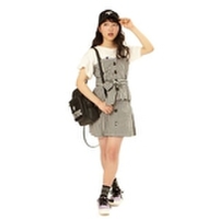 リボンベルトつきビスチェ×台形スカートセット