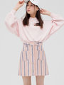 WEGO/リネンフロントダブルボタンタイトミニスカート
