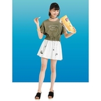 コルセット風ウエストデザインTシャツ