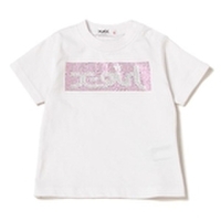 ラインストーンボックスロゴTシャツ