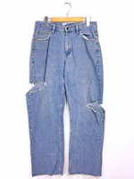 リメイククラッシュデニムパンツ リメイク      