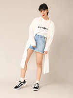 PUNYUS/シフォンロングシャツワンピース