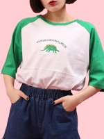 WC/ザウルスラグランTシャツ