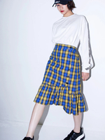 WEGO/チェックマーメイドスカート