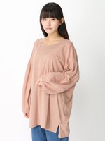 [18AW 新作アイテム]ボーダーボリュームルーズLONGTEE/ロンT