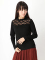 [18AW 新作アイテム]レースハイネックリブＴＥＥ