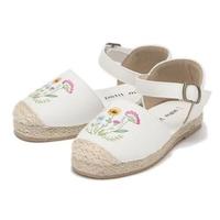 【34%OFF】ボタニカル刺しゅうサンダル