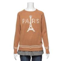 【50%OFF】エッフェル塔PARISロゴ入りニット