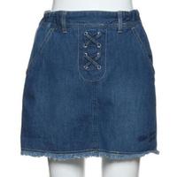 【50%OFF】サイド切り替えレースアップスカパン