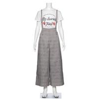 【50%OFF】サスペンダーつきワイドパンツ