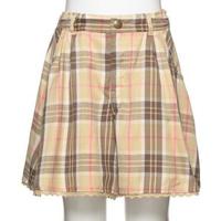 【50%OFF】チェック柄フレアキュロット