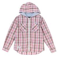 【50%OFF】フードつきジップアップシャツ