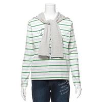 【50%OFF】フードつき肩掛け風長袖Tシャツ