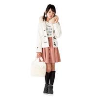 【50%OFF】フェイクファーつきショートダッフルコート
