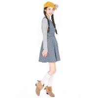 【50%OFF】ベルトつきチェックジャンパースカート