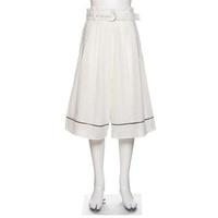 【50%OFF】ベルト刺しゅうパイピングガウチョパンツ