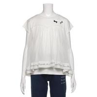 【50%OFF】リボン切り替えチュールTシャツ